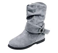 Generisch Ankle Boots Women's Retro Western Knight Boots Spring Ankle Boots Half Boots Medium High Boots Elegant Leather Stiffles Laces Steampunk Ankle Boots with Heel Women's Boots, dark green, 7 UK