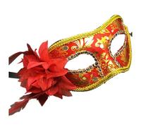 Generisch Antique Masquerade Mask for Festive Occasions Historical Representations Elegant Design for Men Women (Red, One Size)