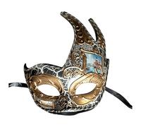 Generisch Antique Masquerade Mask for Festive Occasions Historical Representations Elegant Design for Men Women (Black, One Size)