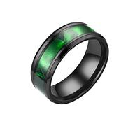Generisch Anxiety Ring for Women Men Size 6 13 Width 8 mm 6 Colour Exquisite Ring Black Sandblasted Cap Rings, 10, Stainless Steel, No Gemstone