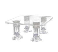 Generisch Aquarium Pump Stand, Shockproof Transparent Holder, Grit Blocking Base, Stable Support, Water Pump, Accessories for Healthy Aquatic Life, Fish Tank, Pond 7.09 x 4.72 x 2.36 Inches
