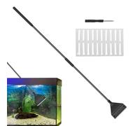 Generisch Aquarium Scrubbing Brush - Aquarium Cleaner for Glass Basins, Scraper Cleaning Tool with Extendable Handle for Terrariums, Pets, Kitchen, Household and Glass Surfaces