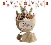 Generisch Artificial Christmas Flowers, Party Decoration with Light, Artificial Christmas Flower Bouquet with Doll, for Home, Winter, Party, Wedding, Birthday and Girlfriend