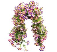 Generisch Artificial Glory Vine | Silk Eucalyptus Flowers Wall Garland 36 cm Home Wedding Hanging Plant Green | Lightweight Indoor Outdoor Decoration