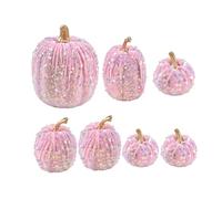 Generisch Artificial Pumpkins 7 Pieces Autumn Harvest Table Decoration