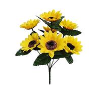 Generisch Artificial Sunflower Bouquet with Seven Flower Heads Silk Ideal Table Decoration for Celebrations Elegant Home Accessory Durable Artificial Flower Arrangement for (As Show, One Size)