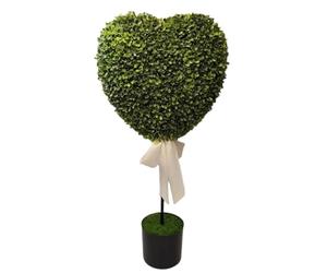 Generisch Artificial Topiary - PP Topiary Trees, Heart Shaped Bonsai | Decorative Heart Wreath for Valentine's Day, Ball Shaped Flower Pot for Indoor and Outdoor Decoration on the