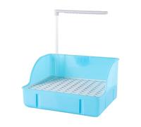 Generisch Automatic Bird Bath with Shower Water Circulation for Budgies as a Practical Accessory in Pet Care (Light Blue, 30 cm x 22 cm x 16 cm)
