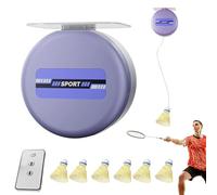 Generisch Automatic Rebound Badminton Trainer - Solo Practice Shuttle Return System for Home Training, Elastic Cord Mechanism with Stable Base, Skill Development Equipment for Indoor Outdoor Drills