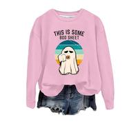 Generisch Autumn Winter Oversized Cardigan Jacket Coat Tops Streetwear Hoodie Sweatshirt Halloween Carnival Costume Punk Black Moon Print Sweat Jacket, hoodies b3-pink, L