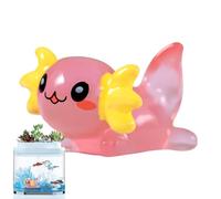 Generisch Axolotl Statue in Miniature | Beautiful Resin Aquarium Figures Glow in the Dark | Luminous Home Decorations, Safe Axolotl Stickers for Desk, Aquarium, Siehe Beschreibung, See description