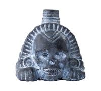 Generisch Aztec Death Whistle - Screaming Skull Figurine | Realistic Skull Statue Toy for Halloween Decoration with Scary Sound Effect, Prank Gift, Table Decoration