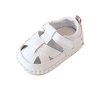Generisch Baby First Walking Sandals in Classic Fisherman Style - Soft First Shoes with Closure Breathable Summer Shoes for Little Explorers, Style N02 White, 5 UK Child