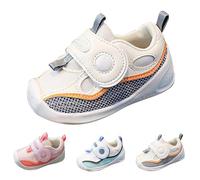 Generisch Baby First Walking Shoes Baby Shoes Toddler Mesh Trainers Non-Slip Breathable Trainers Boys Girls Children's Shoes Soft Sole Non-Slip Breathable Lightweight Trainers, gray, 2 UK Child