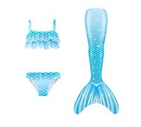 Generisch Baby Girls Three Piece Bikini Swimsuit for Kids, BU1, 8-9 Years