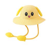 Generisch Baby Hats with Scarf Girls with Moving Ears Summer Sun Hat Children's Hats Air Rabbit Bag Baby Hats Straw Children's Hats & Hats Hat Girls Slip-On Hat, F, 54