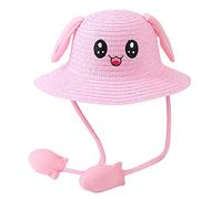 Generisch Baby Hats with Scarf Girls with Moving Ears Summer Sun Hat Children's Hats Air Rabbit Bag Baby Hats Straw Children's Hats & Hats Hat Girls Slip-On Hat, d, 54