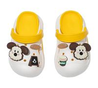 Generisch Baby Shoes Children's Shoes Summer EVA Outerwear Cartoon Cute Baby Toe Slippers for Boys and Girls Slippers Children Boys, yellow, 7 UK Child