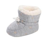 Generisch Baby Shoes Fleece Warm Short Boots Shoes Fashion Print Non-Slip Breathable Naked Boots, gray, 5 UK Child