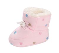 Generisch Baby Shoes Fleece Warm Short Boots Shoes Fashion Print Non-Slip Breathable Naked Boots, pink, 2.5 UK Child