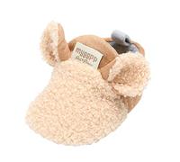 Generisch Baby Slippers Shoes Prewalker Crawling Trainer Child Boy Lamb Baby Shoes, khaki, 12-18 Months
