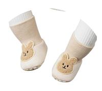 Generisch Baby Sneakers for Toddlers with Soft Sole Cuddly Fleece Lining First Shoes in Cute Bear Rabbit Design for Boys Girls, brown, 4.5 UK Child