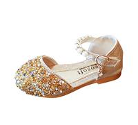 Generisch Baby Sneakers Princess Crystal Bowknot Beads Sandals Single Shoe Infant Baby Shoes Joke Infant Glitter, gold, 1/1.5 UK