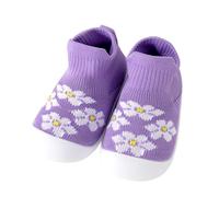 Generisch Baby Sock Shoes, Walking Shoes for Toddlers, Non-Slip Slippers for Boys Girls, Slip-on Sneakers, purple, 12-18 Months
