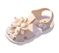 Generisch Baby Toddler Child Little Girls Sandals Girls Kids Summer Shoes Princess Trekking Sandals Glitter Children's Shoes Summer Shoes Beach Shoes, Sandlen B2 Beige, 5 UK Child