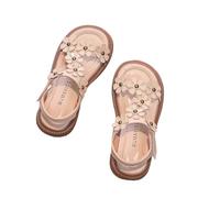 Generisch Baby Toddler Kids Girls Floral Leather Distressed Style Sandals Shoes Snow Boots 24, beige, 7 UK Child