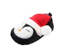 Generisch Baby Trainers Winter Warm Floor Shoes Soft Sole Santa Toddler Shoes for First Step Running Shoes with Non-Slip Outsole, black, 4 UK Child