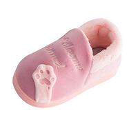 Generisch Baby Winter Slippers Comic Cat with Non-Slip House Shoes Outdoor Bathing Shoes Baby 21, Red (watermelon red), 14 UK