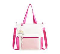 Generisch Backpack for Children with Chest Strap Casual Slip Cross Handbag School Travel Robust Neutral Outdoor Day Bag Easy Portable Comfortable Shoulder Strap, Light pink, L, Classic