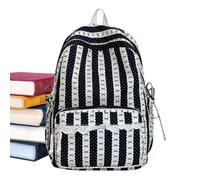 Generisch Backpack with Bows Book Bag with Lace Trim and Cute