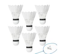 Generisch Badminton Training Ball - Pack of 6 Exercise Shuttlecocks, Badminton Training, for Garden, Competition, Fitness, Hall, Outdoor Court, School, Tournament