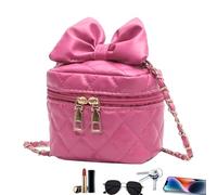 Generisch Bag Bags for Women | Shoulder Bag - 2023 Small PU Leather Bag Purses, Small Square Shoulder Bag with Bow, Handbag/Hobo Bag, pink, Siehe Beschreibung