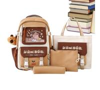 Generisch Bag - Cute Multiple Storage Space, Cute Backpack School Set - For Girls Students Home Classroom Travel Outdoor Shopping Camping Birthday, b, Siehe Beschreibung, See description