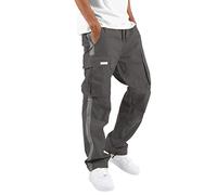 Generisch Baggry Men's Casual Trousers, Two-Tone Cargo Trousers, Multi Pocket Work Trousers for Men, Regular Fit, Casual Men's Trousers, Jogging Bottoms, Elastic Waistband with Drawstring, Streetwear