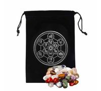 Generisch Bags for Tarot Cards - Mysterious Black Magic Tarot Card Storage Bag, Durable Tarot Card Bags for Witch Wisdom, Board Playing Cards, Tarot Card Accessories, Gift Bag, Section D, Siehe
