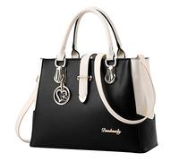 Generisch Bags Women's Yellow Fringe Shoulder Zip Handbag Elegant Women Tote Bag Custom Women's Handbag Sewing Book Bags, black, One Size