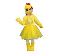 Generisch Ball Dresses Fancy Dress Girls Performance Dress Costume Set with Hat Gloves Shoes for Dance Recital Stage Show Spring Summer Outfit Age 3 10 Years (Light Yellow, 5-6 Years)