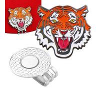 Generisch Ball Marker Hat Clip, Golf Ball Marker Hat Clip - Magnetic Clip with Tiger Design | Magnetic Golf Ball Marker Holder, Golf Ball Holder Clip for Metal Golf Ball Marker