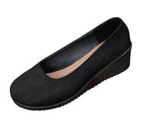 Generisch Ballerina Shoes Women's Comfortable Suede Ballet Flats with Wedge Heel