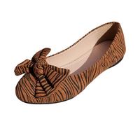 Generisch Ballerina Shoes Women's Opening Spring Lightweight Breathable with Large Bow Decoration Soft Bottom Casual Slouchy Shoes Fashion Student Shoes Elegant Comfortable, a, 4 UK