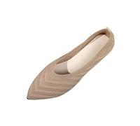 Generisch Ballerinas, Flat Shoes, Women's Slip On Summer Shoes, Loafers, Mary Jane Shoes, Elegant Walking Shoes, Comfortable for Casual Shoes, Moccasins, Outdoor Shoes, Without Laces, Kaki1, 8 UK