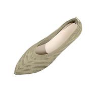 Generisch Ballerinas, Flat Shoes, Women's Slip On Summer Shoes, Loafers, Mary Jane Shoes, Elegant Walking Shoes, Comfortable for Casual Shoes, Moccasins, Outdoor Shoes, Without Laces, Green (green 1