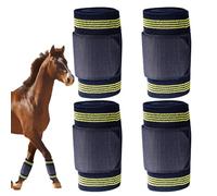 Generisch Bandages - Elastic Riding Support Bandage, 4 Rolls Leg Wraps for & Equestrian Sports - For Veterinarian Training Races as well as for Injuries of the Ankle Joint of the Hoof Ankle Joint and