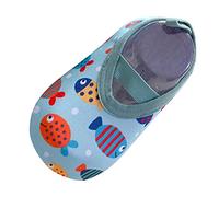 Generisch Barefoot Baby Boys Socks Shoes Girls Socks Non-Slip Floor, lightblue, 7 UK Child