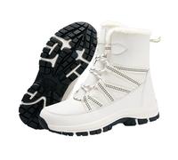 Generisch Barefoot Shoes Men's Thick Women's Winter Boots Fleece Lined Thickened Outerwear Not Northeast Extremely Cold Warm Cotton Shoes Men Shoes Black Wide, White, 9 UK