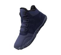 Generisch Barefoot Shoes Men's Winter Shoes Men's Warm Snow Shoes with Lacing Winter Boots Slides Snow Boots Lightweight Hiking Boots Plain Comfortable Outdoor Boots, blue, 12.5 UK